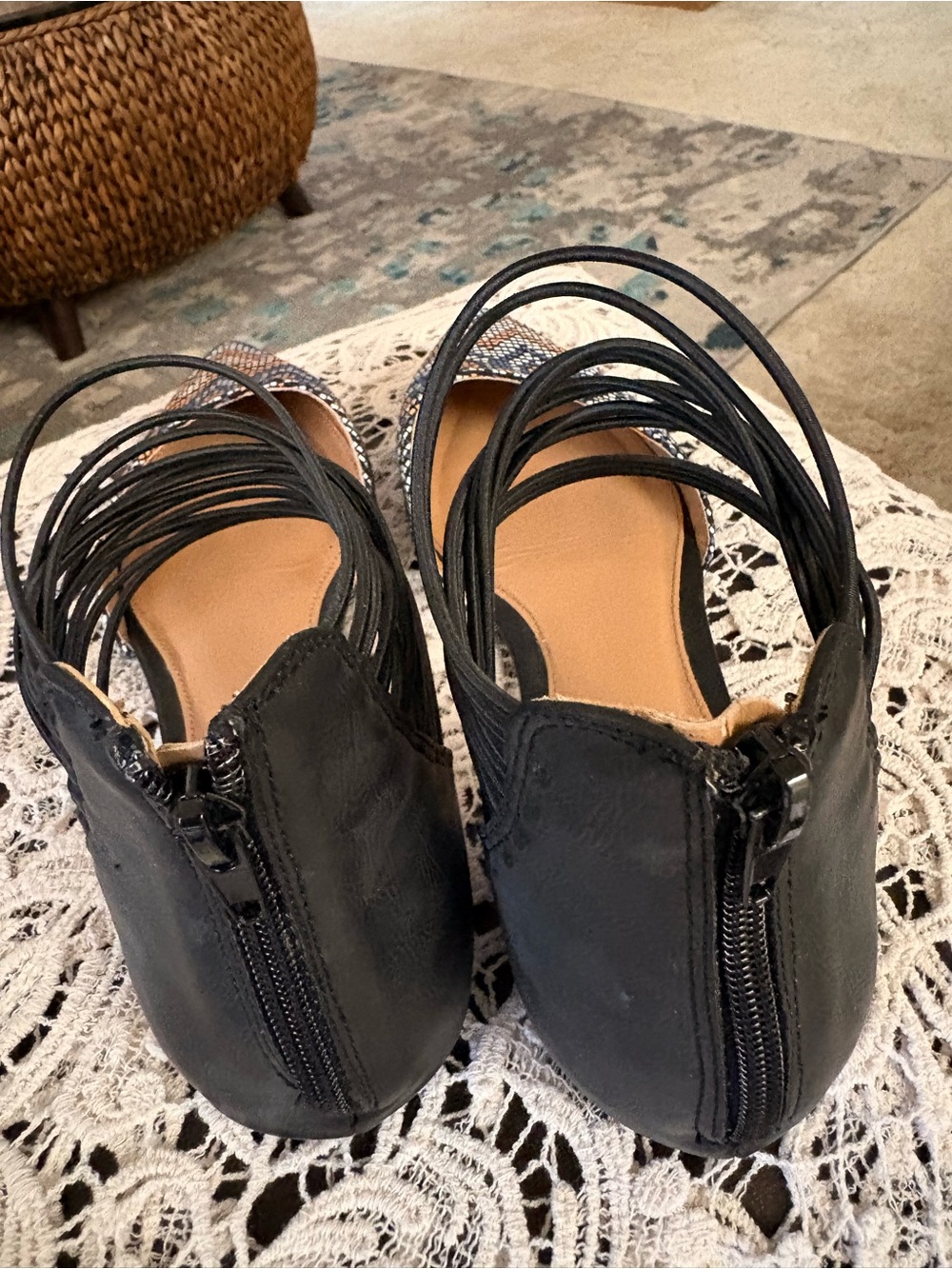 Rampage Cinna Blue Heels with D'Orsay Cutout - Picture 5 of 6